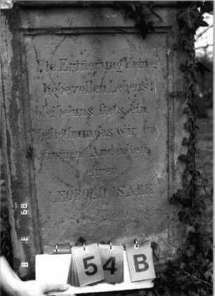Grabstein 54 (Index: 100100479) Maße HxBxT: 136x57x17 cm: Grabstein 54B