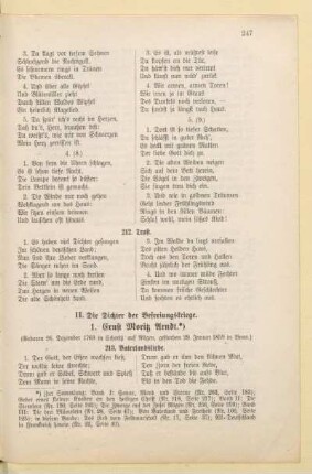 Die Dichter der Befreiungskriege