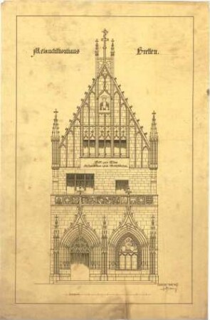 Billing, Hermann; Bretten (Baden-Württemberg), Marktplatz; Melanchthonhaus - Fassade (Ansicht)