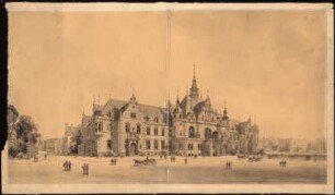 Geschäftshaus für den Verein Deutscher Buchhändler, Leipzig: Perspektivische Ansicht