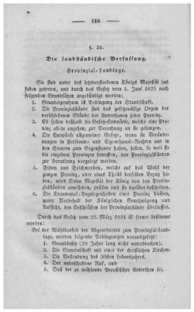 31. Die landständische Verfassung