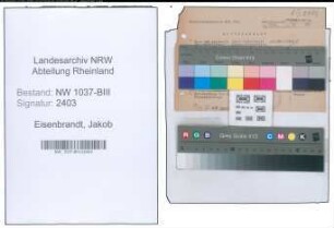 Entnazifizierung Jakob Eisenbrandt , geb. 24.03.1902 (Betriebswart)