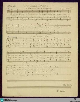 3 Süddeutsche Volkslieder - Mus. Hs. 1160 : Coro maschile