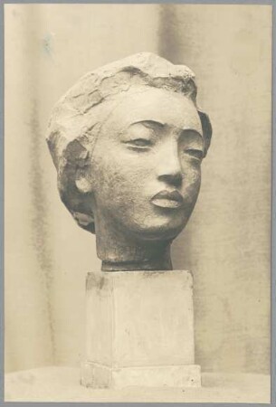 Kopf Malaiin, 1916, Gips, farbig gefasst