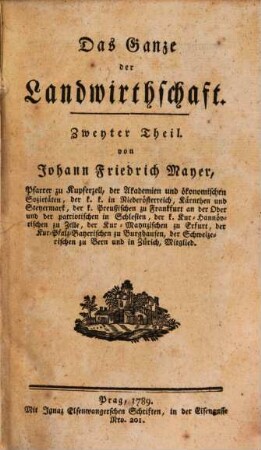 Das Ganze der Landwirthschaft, 2