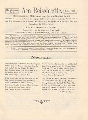 Nr. 1. Januar 1908.
