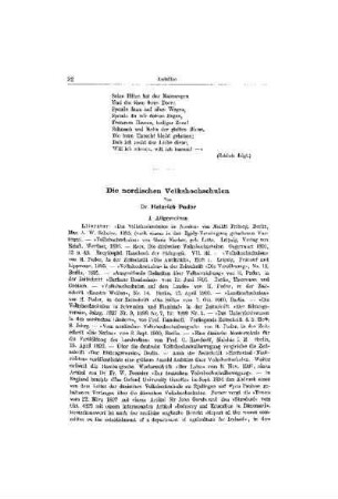 Die nordischen Volkshochschulen