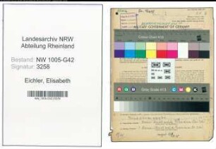 Entnazifizierung Elisabeth Eichler , geb. 11.02.1900 (Heimleiterin)