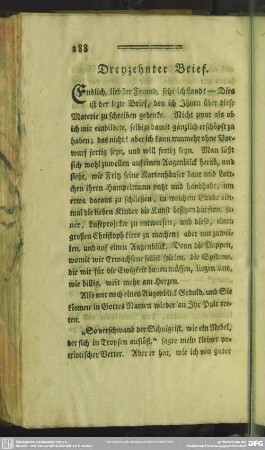 Dreyzehnter Brief