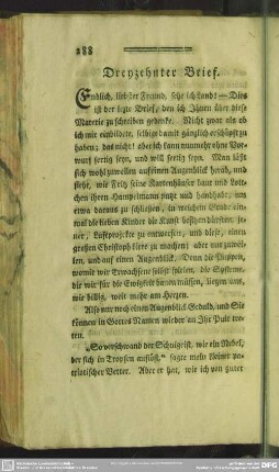 Dreyzehnter Brief