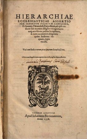 Hierarchiae Ecclesiasticae Assertio