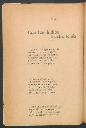 Con los indios lucha tenaz