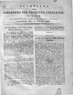 1802-02-13 : 27. Stück