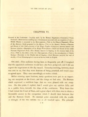 Chapter VI. Renewal of the Conferences ...