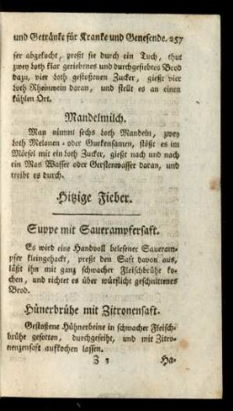 Hitzige Fieber.