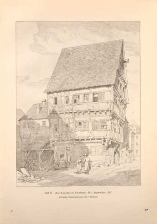 Bild 53 Alter Riegelbau im Freudental 1864. Abgebrochen 1867