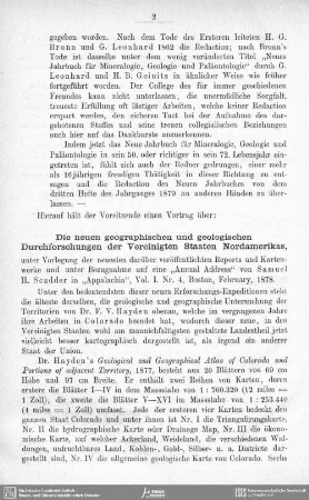 Die neuen geographischen und geologischen Durchforschungen der Vereinigten Staaten Nordamerikas