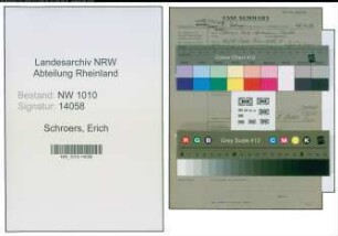 Entnazifizierung Erich Schroers , geb. (Polizei)