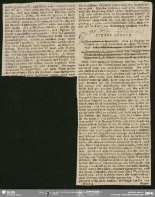 Allgemeine Literatur-Zeitung, Nr. 164, vom 23.05.1798 (Fragment), Jena
