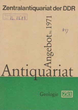 Nr. 1971: Geologie