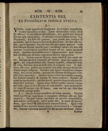 Existentia Dei, Ex Possibilium Indole Evicta.