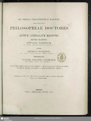 1887/88: Ex Ordinis Philosophorum mandato renuntiantur philosophiae doctores et artium liberalium magistri