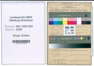 Entnazifizierung Erhard Gruse , geb. 28.04.1915 (Bahninspektor)