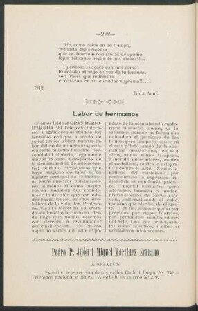 Labor de hermanos