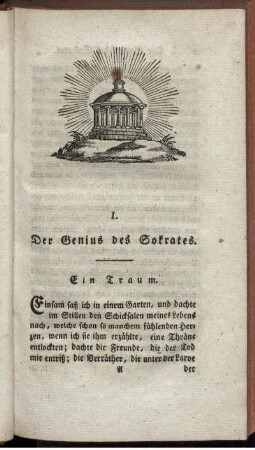 I. Der Genius des Sokrates. Ein Traum.