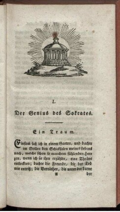 I. Der Genius des Sokrates. Ein Traum.