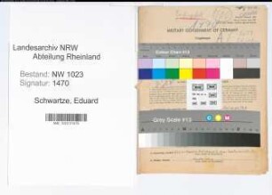 Entnazifizierung Eduard Schwartze , geb. 15.05.1894 (Handelsvertreter)