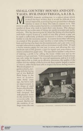 Small country houses and cottages