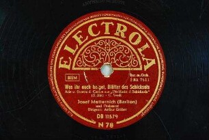 Was ihr auch berget, Blätter des Schicksals : Arie u. Stretta d. Carlos aus "Die Macht d. Schicksals" (3. Akt) / G. Verdi