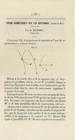 Étude géométrique sur les reptoires.