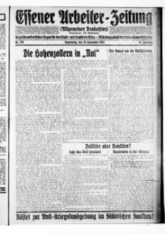 Essener Arbeiter-Zeitung. 1919-1926