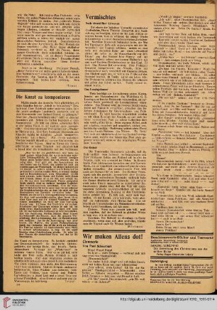 Beachtenswerte Bücher und Tonwerke / Berichtigung