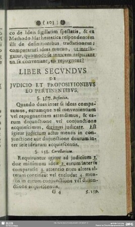 Liber Secundus De Judicio Et Probositionibus Eo Pertinentibus