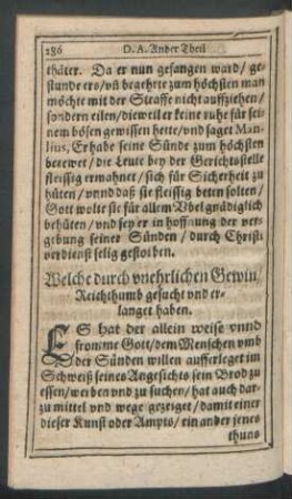 Welche durch unehrlichen Gewin/ Reichthumb gesucht und erlanget haben.