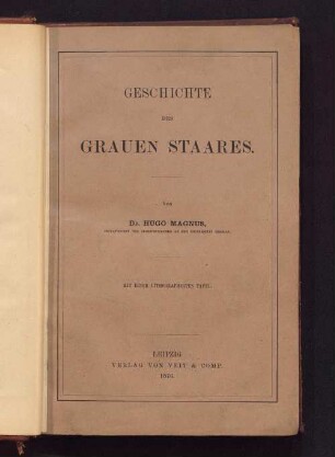 Geschichte des grauen Staares