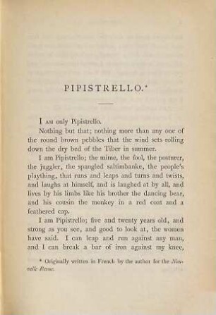 Pipistrello and other stories
