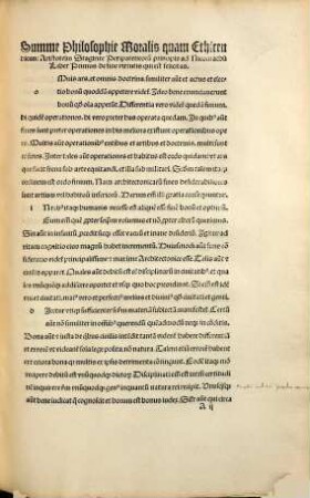 Summa philosophie moralis qua aethicen dicunt Aristotelis ... ad Nicomachum