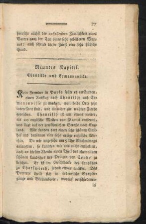 Neuntes Kapitel. Chantilly und Ermenonville
