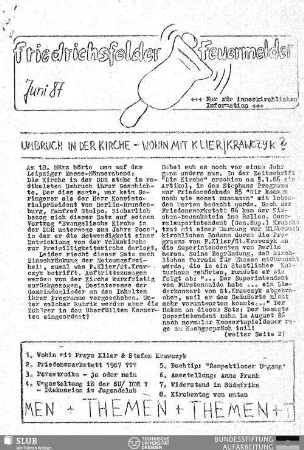 [19]87,Juni: Friedrichsfelder Feuermelder