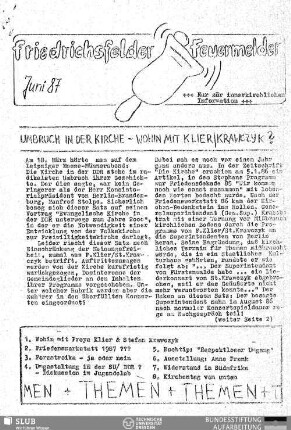 [19]87,Juni: Friedrichsfelder Feuermelder