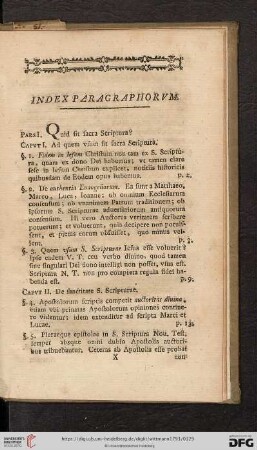 Index Paragraphorum