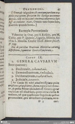 Caput IX. [De Generibus Causarum]