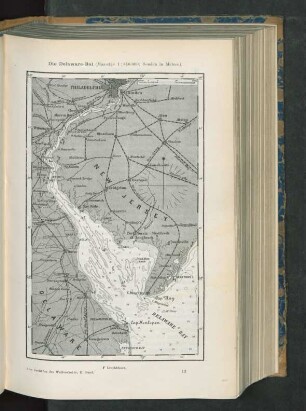 Die Delaware-Bai (Massstab 1 : 840.000; Sonden in Metern)