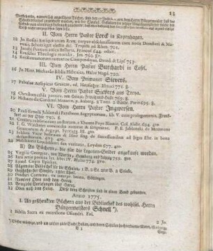 B) An Büchern, die für die Legaten-Gelder angekauft worden.