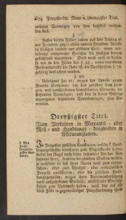 Dreyßigster Titel