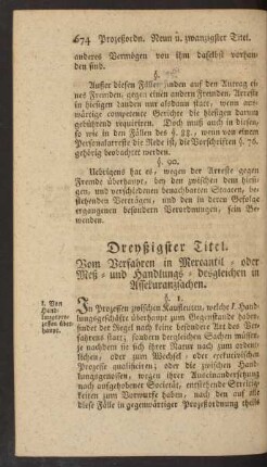 Dreyßigster Titel